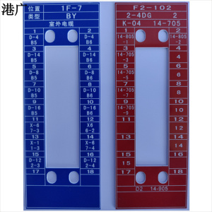 港广十八柱铭牌(80×170mm 双色板)