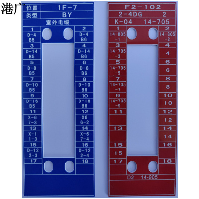 港广十八柱铭牌(80×170mm 双色板)