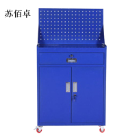 苏佰卓工具柜加厚铁皮储物柜工厂车间用带抽屉汽修多功能收纳柜蓝色一斗小柜含轮子