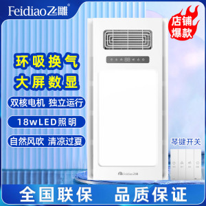 飞雕(FEIDIAO)浴霸风暖卫生间排气扇照明一体集成吊顶暖风浴霸浴室取暖器 J12pro(浴霸需自行安装)