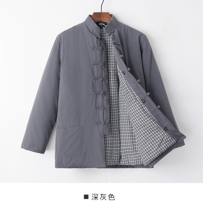 NEWLAKE中老年冬季加厚保暖老粗布棉花棉袄唐装男手工可拆卸中式棉衣棉衣