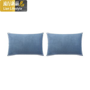 A类棉枕巾素色条纹情侣棉加大加厚家用一对装枕头巾 三维工匠