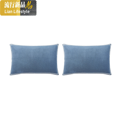 A类棉枕巾素色条纹情侣棉加大加厚家用一对装枕头巾 三维工匠