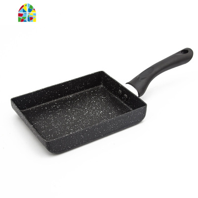 日式玉子烧锅电磁炉平底锅不粘锅方形鸡蛋卷小煎锅千层 FENGHOU 芭比粉