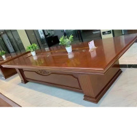 匡大中式油漆会议桌3.6米会议桌多媒体培训桌 LN-CK3670-1 (3600W*1550D*765H)