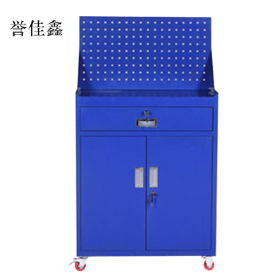 誉佳鑫工具柜加厚铁皮储物柜工厂车间用带抽屉汽修多功能收纳柜蓝色一斗小柜含轮子