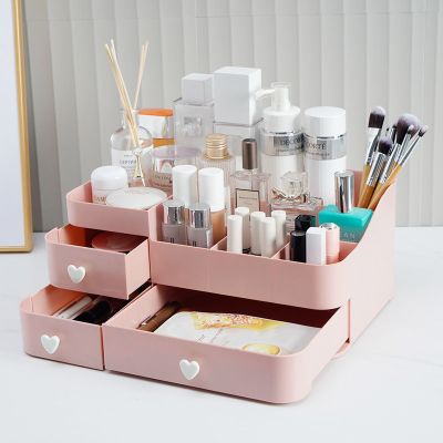 品收纳盒美妆透明亚克力梳妆台口红护肤品桌面置物架-0086400614