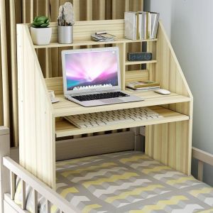 书桌书架组合寝室用小桌子写字桌大学生宿舍上铺床上电脑桌懒人桌