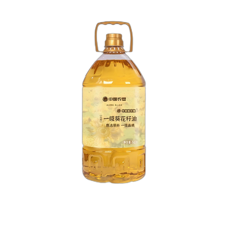 中垦飨味堂 一级压榨葵花籽油 5L 单位:桶