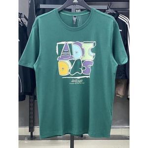 阿迪达斯 短袖男装新款运动服圆领透气休闲印花T恤 KB2830 D