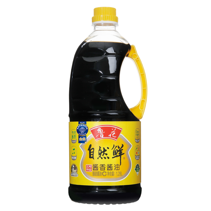 鲁花 自然鲜酱香酱油1.28L物理压榨特级酱油 鲁花调味品
