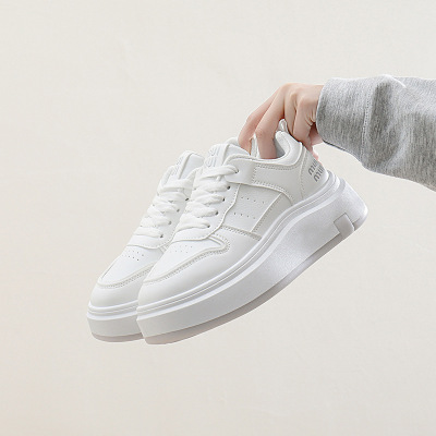 秋季新款透气ins潮韩版皮面鞋女学生街拍跑步运动休闲鞋_611