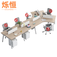 烁恒 员工办公桌 七人位含柜 套