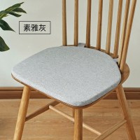 美帮汇温莎椅坐垫餐椅垫北欧实木椅子座垫马蹄形家用四季透气棉麻椅垫