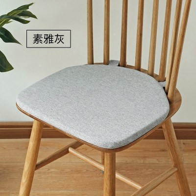 美帮汇温莎椅坐垫餐椅垫北欧实木椅子座垫马蹄形家用四季透气棉麻椅垫