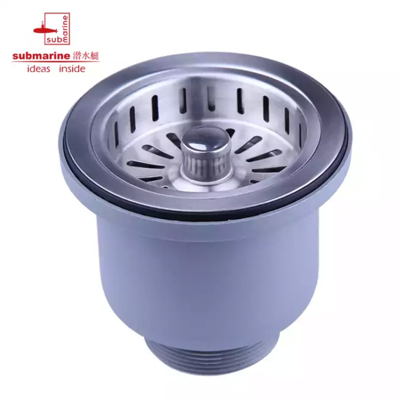 潜水艇厨房水槽洗菜盆下水器洗碗池水池落水器提篮提笼过滤器配件 110
