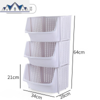 厨房置物架落地多层功能篮子玩具储物收纳用品家用大全蔬菜储菜筐 三维工匠