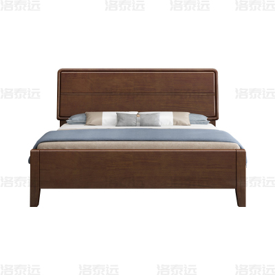 洛泰远 LTY4022909 实木床1.8米床 胡桃色