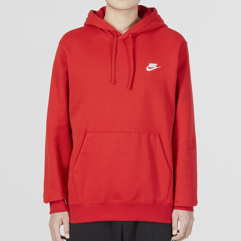 耐克(NIKE)加绒卫衣男士新款跑步休闲运动服针织连帽套头衫BV2655-247 ZP