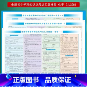 化学[挂图3张] 初中通用 [正版]小四门必背知识点挂图 初中知识点考点汇总挂图语文数学英语物理化学政治历史全套地理生物