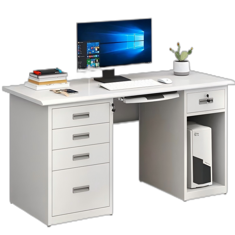 华豫汇阳-五斗电脑办公桌(冷轧钢1.4米)