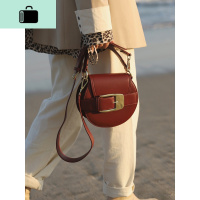 BAG小众设计 小猪包宽肩圆形马鞍包包女2020新款单肩斜挎小包NEW LAKE女斜挎包