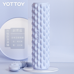YOTTOY泡沫轴肌肉放松滚轴实心瘦腿狼牙棒按摩棒专业辅助健身器材瑜伽柱小鳄鱼泡沫轴(实心)AM23Z01