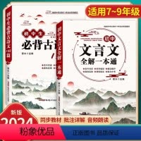 古诗文138篇+文言文全解一本通 初中通用 [正版]2024新版初中必背古诗文138篇和文言文全解一本通人教版初中生七八