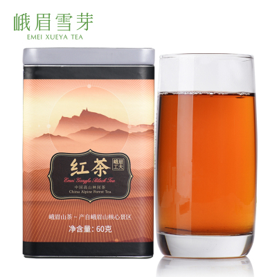 峨眉雪芽 功夫红茶60g 浓香型正山小种高山红茶叶