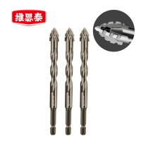 维思泰 手电钻瓷砖金属大理石陶瓷木材混凝土水泥偏心三角四刃钻头 10mm 支