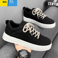 聚范帆布男鞋夏季小众设计百搭休闲板鞋运动黑色经典布鞋工作潮鞋