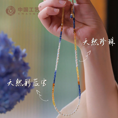 [风起东方]原创风从东方来彩宝项链天然宝石串珠项链