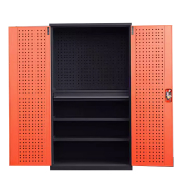 汉诺鑫威重型工具柜车间用加厚物件工具储物柜工厂铁皮柜汽修厂零件收纳柜橘色四层一抽带挂板