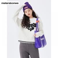 [1件5折价:99.5]美特斯邦威女合体心型提花毛衫