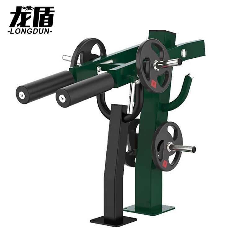 龙盾单人力量训练器 室外体能健身训练器材 深蹲训练器 含20kg杠铃片