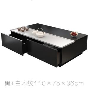 森美人新款现代简约茶几 橡木纹可升降大小户型客厅储物可创意茶桌