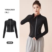 夜跑反光运动外套户外休闲跑步立领防风瑜伽外套女