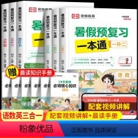 [主图款]暑假预复习一本通 小学三年级 [正版]2024暑假预复习一本通一二三四五六年级下册人教版小学暑假作业衔接28天