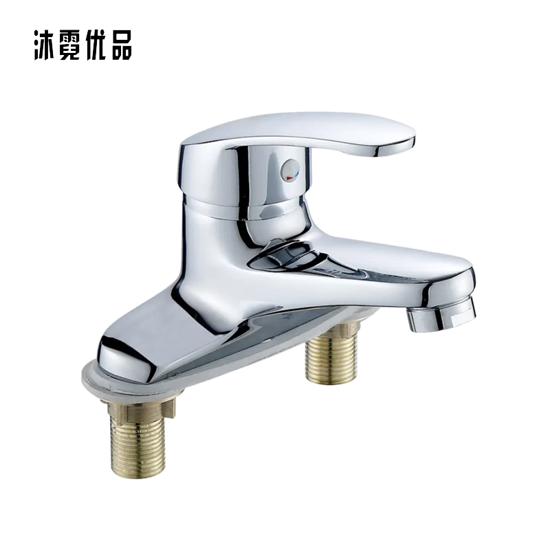 沐霓优品 全铜双孔面盆冷热水龙头4分DN15 /个