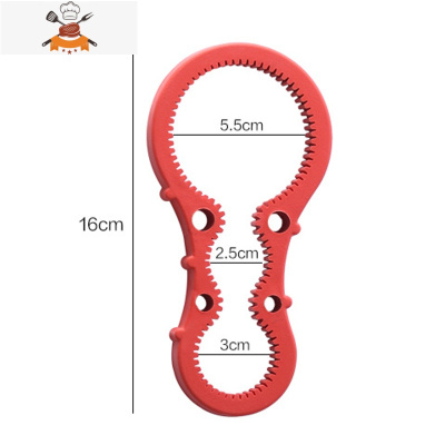 日式旋转拧盖器多功能罐头开瓶器防滑扭瓶盖家用省力开盖旋盖器 敬平 大红色