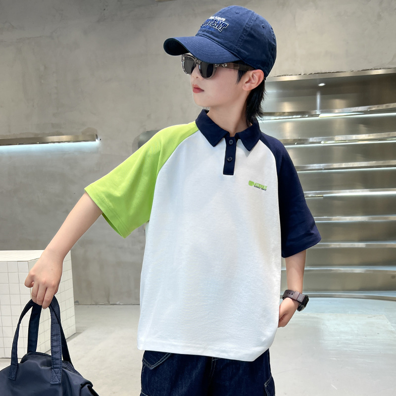 儿童装男童短袖T恤夏装2025年新款中大童洋气夏款男孩上衣夏季潮