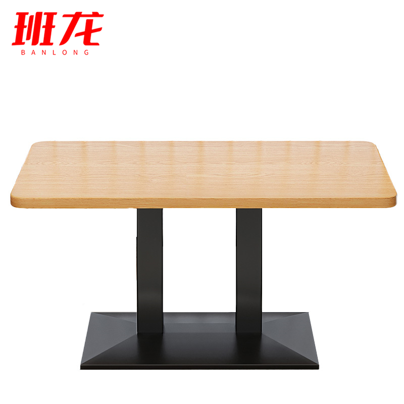 班龙简约餐桌120*60*75cm原木色张