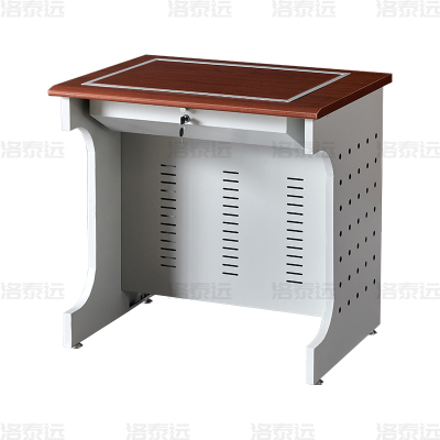 洛泰远 隐藏式翻转电脑桌培训桌教室机房多媒体学习桌办公桌B款单人位800*600*750mm