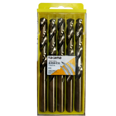 高松(takama )麻花钻头 不锈钢钻头 手电钻钻头 高速钢金属打孔钻头套装 10.5mm5支装 902150