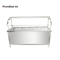 烹巅(Poondear) 保温售饭台 玻璃罩式 五格 PD-BWTG-5