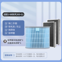 适配小米新风滤芯G1-300[除醛升级]中效*2+高效*1