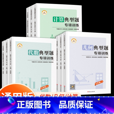 [七+八+中考3本]几何 八年级/初中二年级 [正版]初中数学必刷题专项训练七年级八年级中考代数几何计算解题方法与技巧高