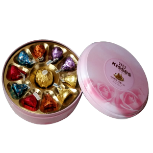 好时(Hershey’s)好时之吻kisses牛奶巧克力6粒10粒16粒圆形铁盒结婚喜糖礼盒