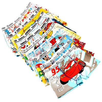 Mawcha卡通儿童内裤男童内裤平角学生内裤男童四角裤柔软舒适4条装