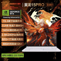机械革命(MECHREVO)翼龙15Pro长续航版 15.3英寸电竞AIPC轻薄游戏笔记本电脑(R7-8845H 32G 1T RTX4070 2.5K 240Hz 99Wh)白色